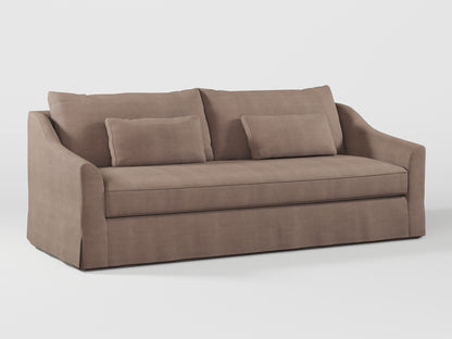 Ikea FARLOV 3-seat sofa cover (with pillows covers) made by Covereo in upholstery named TUNSO Nude Five