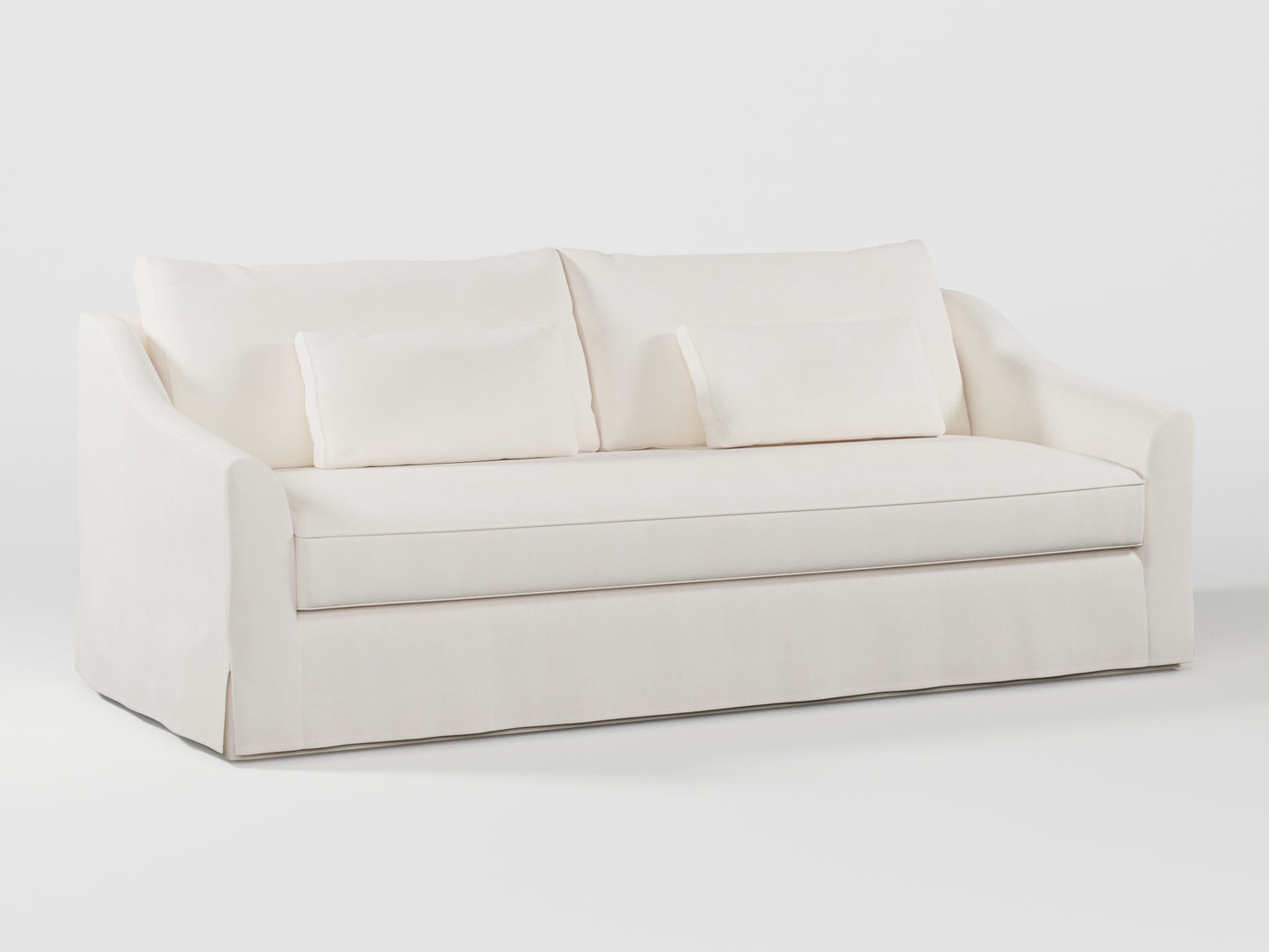 Ikea FARLOV 3-seat sofa cover (with pillows covers) made by Covereo in upholstery named TUNSO Nude One