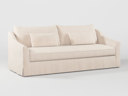 Ikea FARLOV 3-seat sofa cover (with pillows covers) made by Covereo in upholstery named TUNSO Nude Two