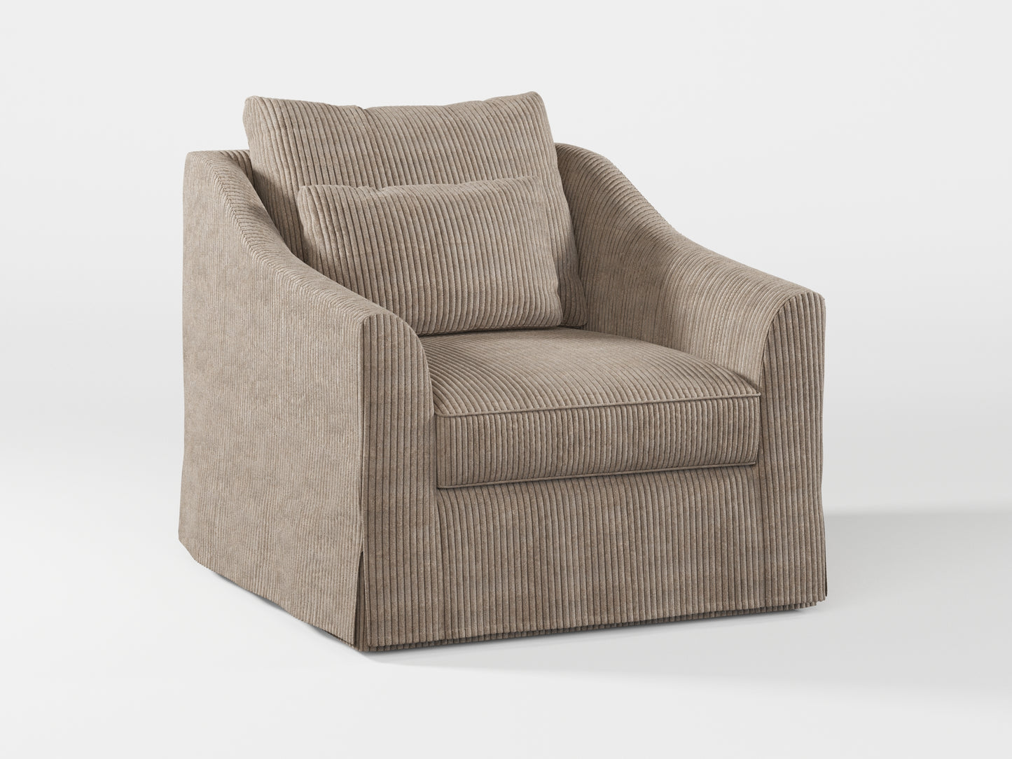 Ikea FARLOV Armchair cover (with pillow cover) made by Covereo in upholstery named COSY Ashen Sky