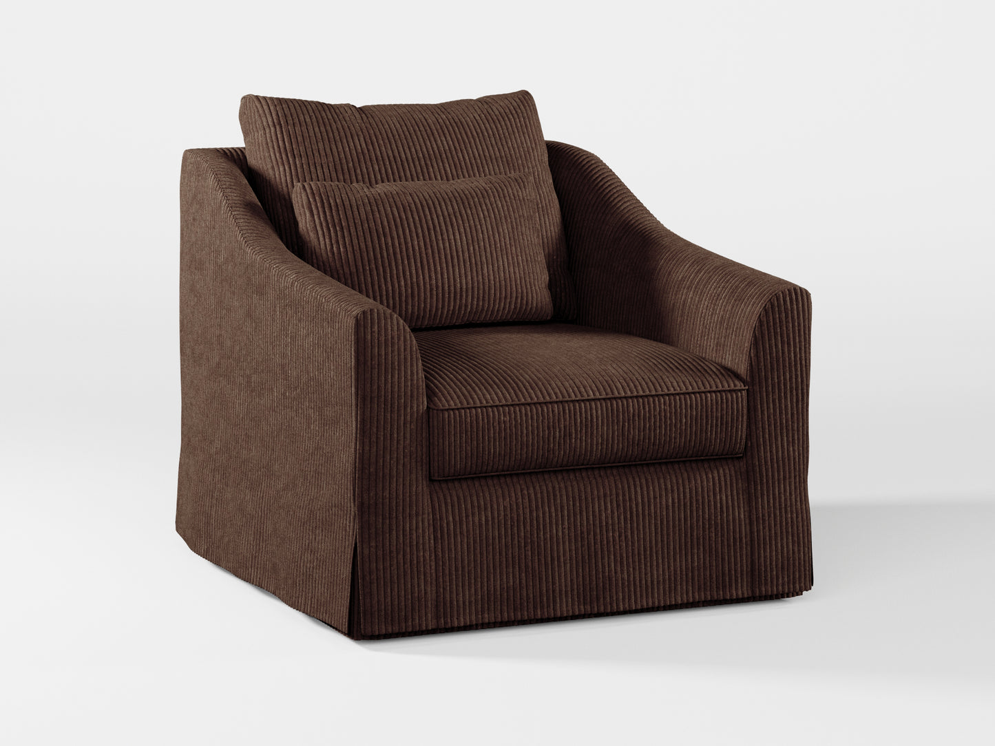 Ikea FARLOV Armchair cover (with pillow cover) made by Covereo in upholstery named COSY Dark Candy