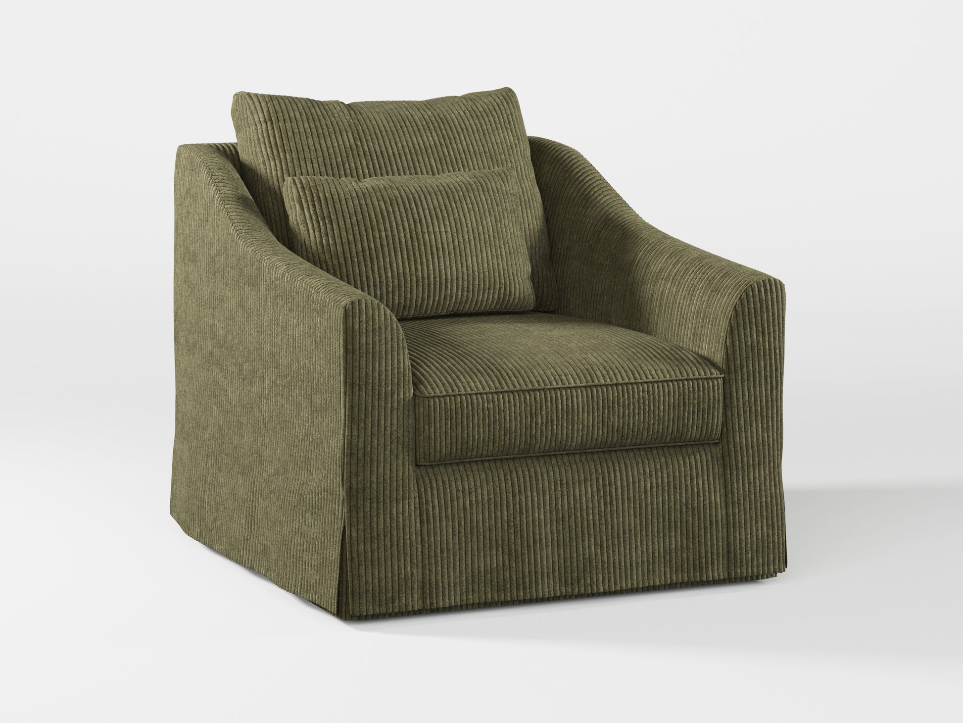 Ikea FARLOV Armchair cover (with pillow cover) made by Covereo in upholstery named COSY Deep Forest