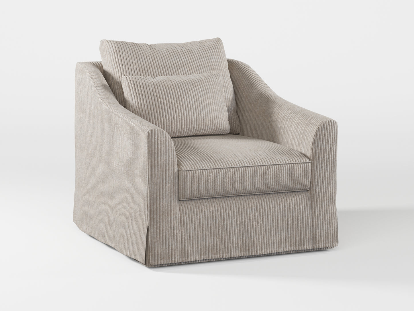 Ikea FARLOV Armchair cover (with pillow cover) made by Covereo in upholstery named COSY Sea Shell