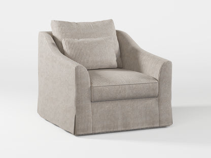 Ikea FARLOV Armchair cover (with pillow cover) made by Covereo in upholstery named COSY Sea Shell