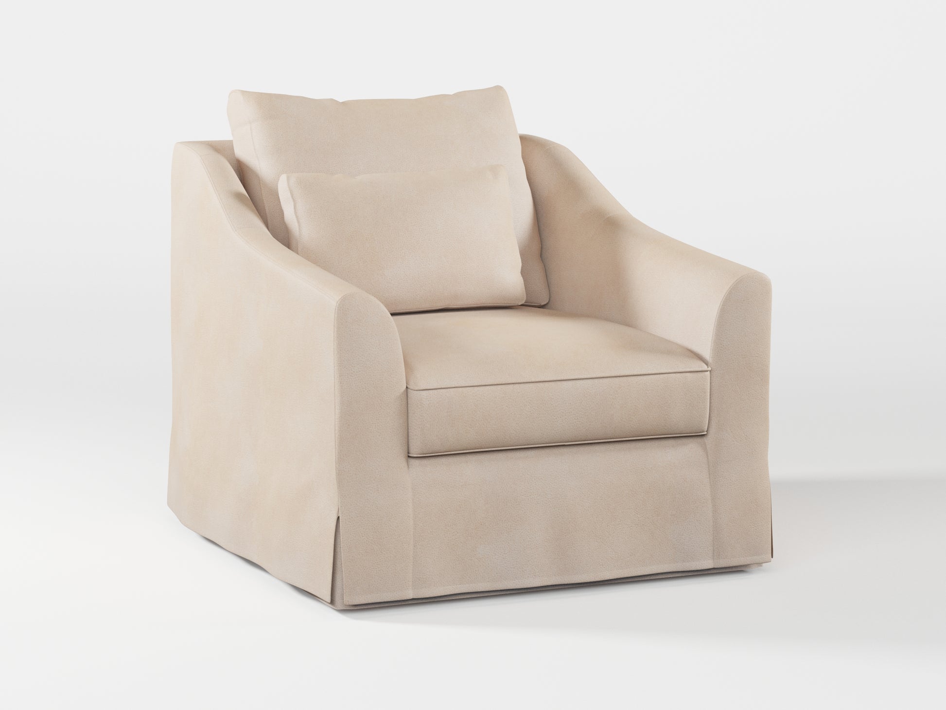 Ikea FARLOV Armchair cover (with pillow cover) made by Covereo in upholstery named ECONUBUCK Bright