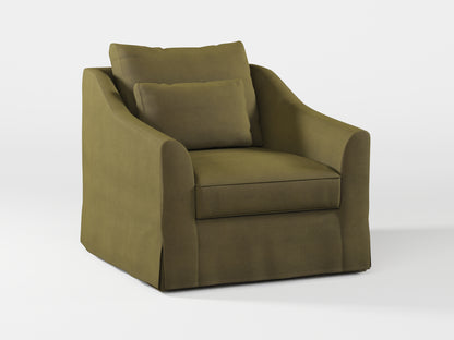 Ikea FARLOV Armchair cover (with pillow cover) made by Covereo in upholstery named OMON Boho Green