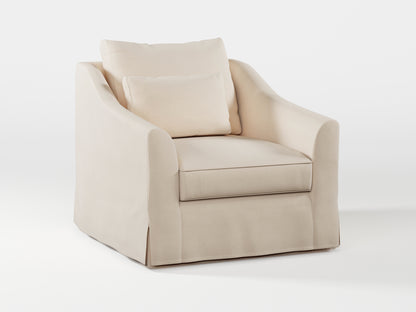 Ikea FARLOV Armchair cover (with pillow cover) made by Covereo in upholstery named OMON Vintage Beige