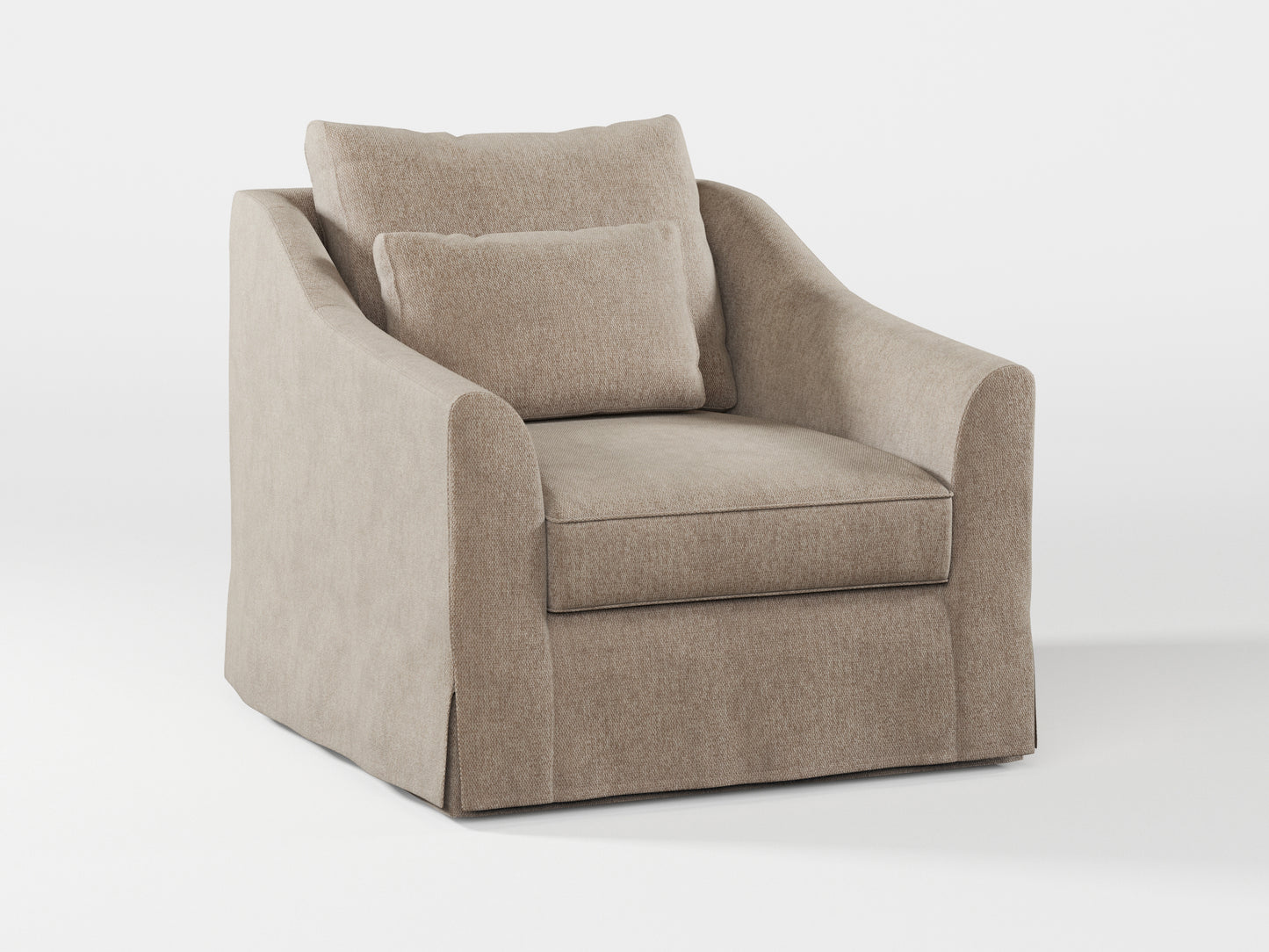 Ikea FARLOV Armchair cover (with pillow cover) made by Covereo in upholstery named MONTANA Gravel Beige