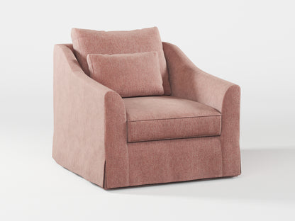 Ikea FARLOV Armchair cover (with pillow cover) made by Covereo in upholstery named MONTANA Pink Stone