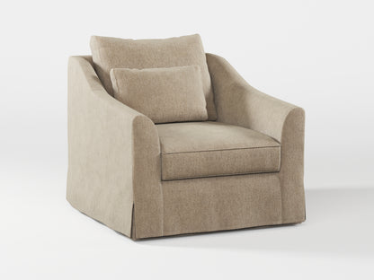 Ikea FARLOV Armchair cover (with pillow cover) made by Covereo in upholstery named MONTANA Soft Beige