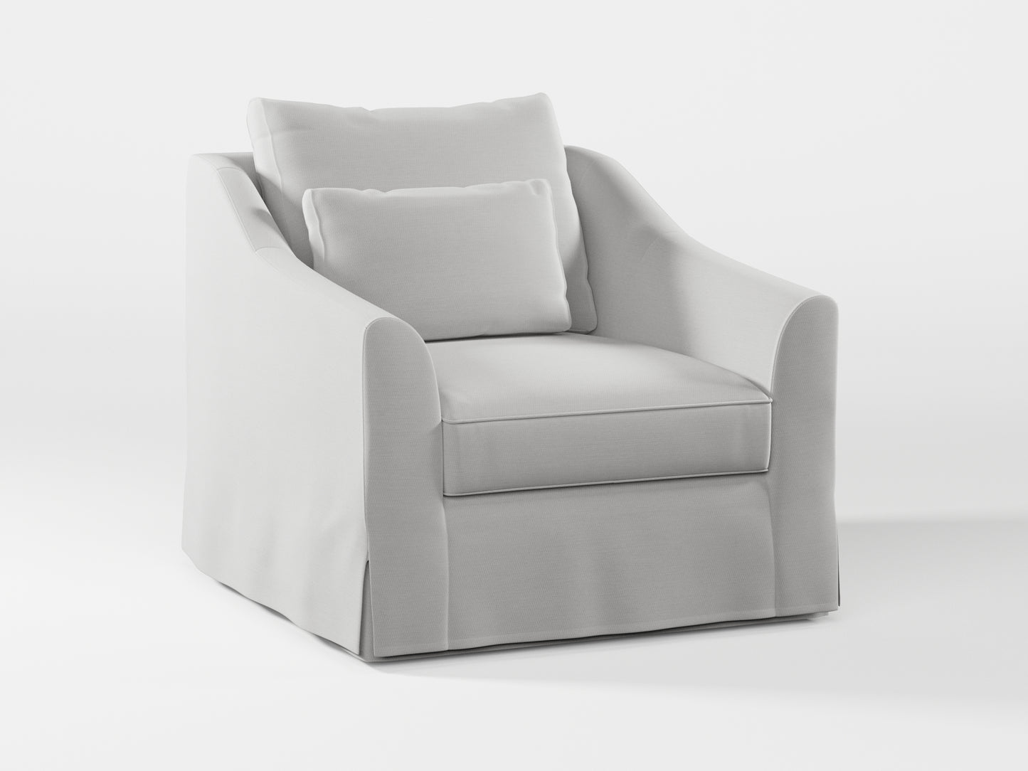 Ikea FARLOV Armchair cover (with pillow cover) made by Covereo in upholstery named PECADLY Air Grey