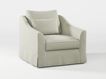 Ikea FARLOV Armchair cover (with pillow cover) made by Covereo in upholstery named PECADLY Dusty Beige