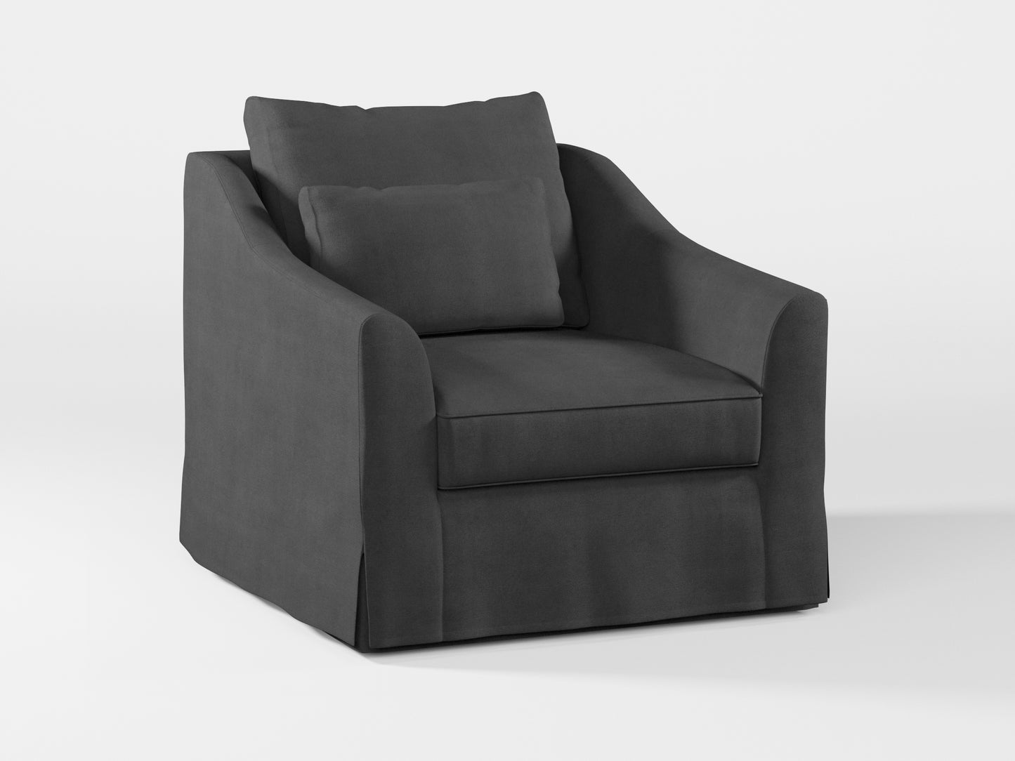 Ikea FARLOV Armchair cover (with pillow cover) made by Covereo in upholstery named TUNSO Grey Three