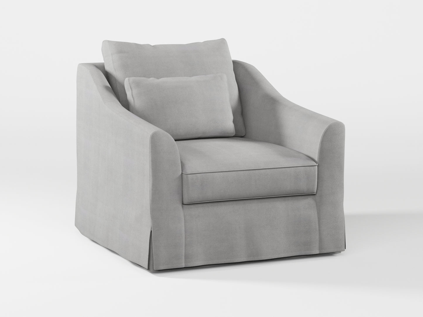 Ikea FARLOV Armchair cover (with pillow cover) made by Covereo in upholstery named TUNSO Grey Two