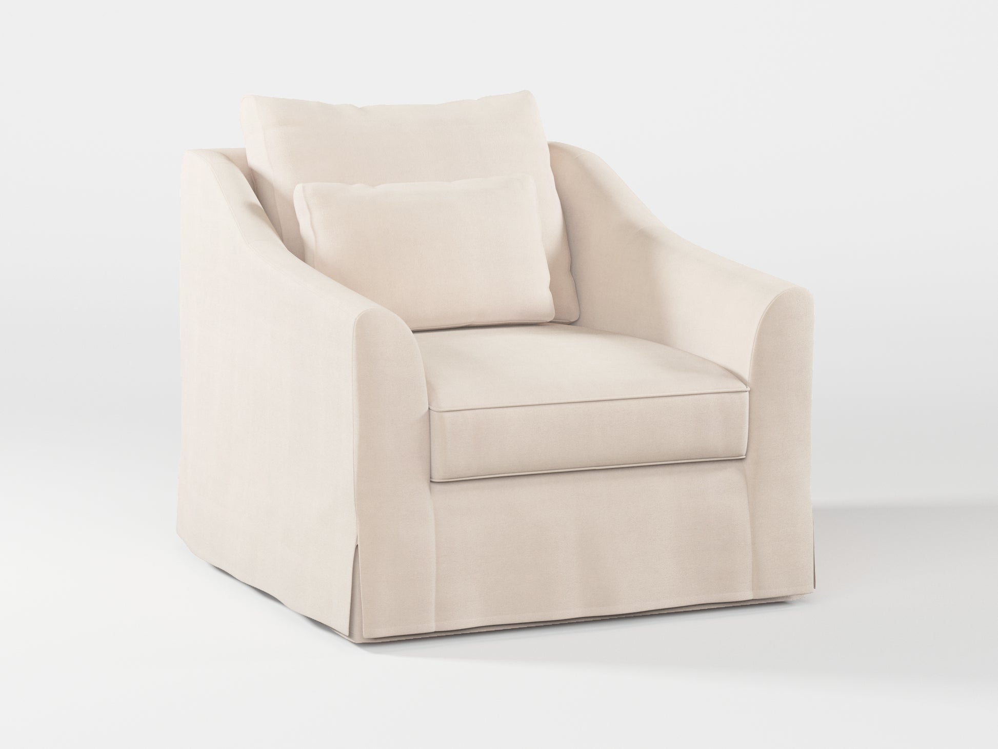 Ikea FARLOV Armchair cover (with pillow cover) made by Covereo in upholstery named TUNSO Nude Two