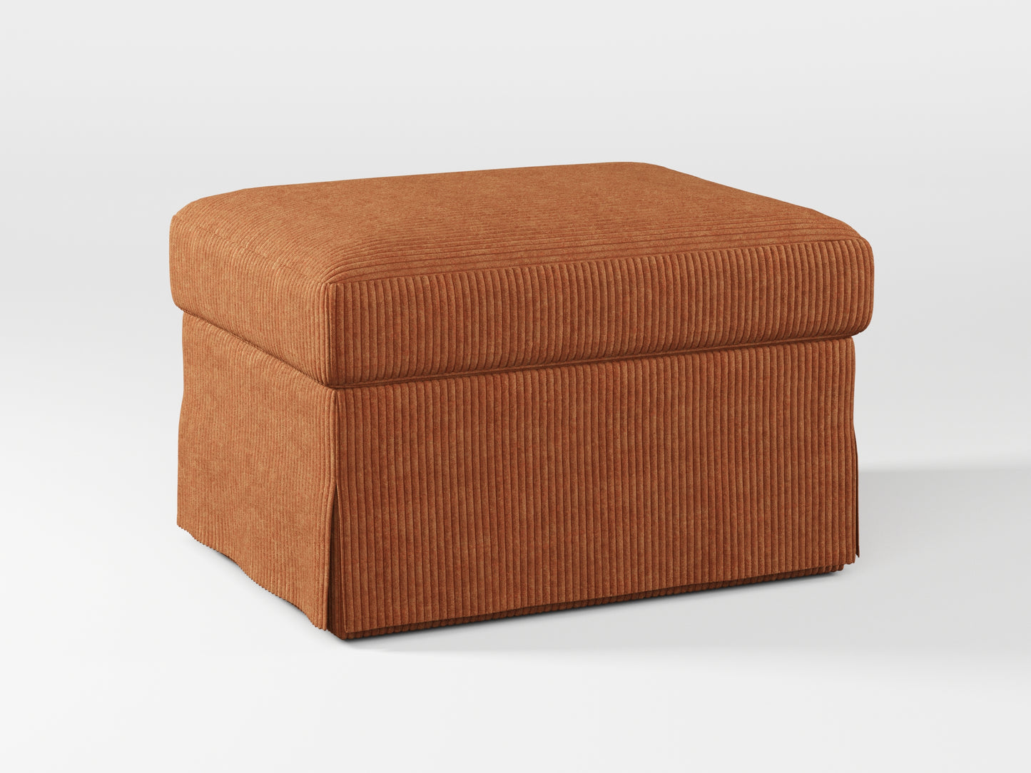 Ikea FARLOV Footstool cover made by Covereo in upholstery named COSY Autumn Leaves