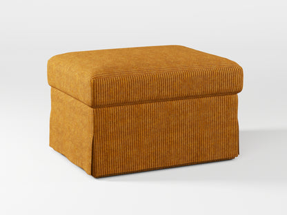 Ikea FARLOV Footstool cover made by Covereo in upholstery named COSY Honeymoon