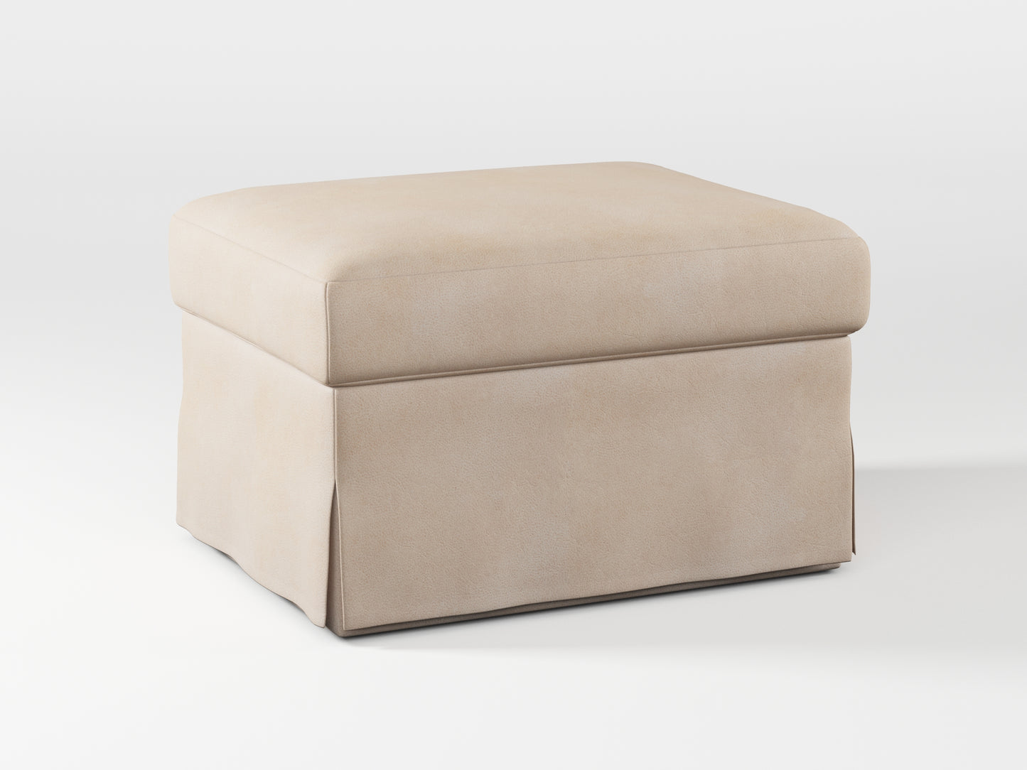 Ikea FARLOV Footstool cover made by Covereo in upholstery named ECONUBUCK Bright