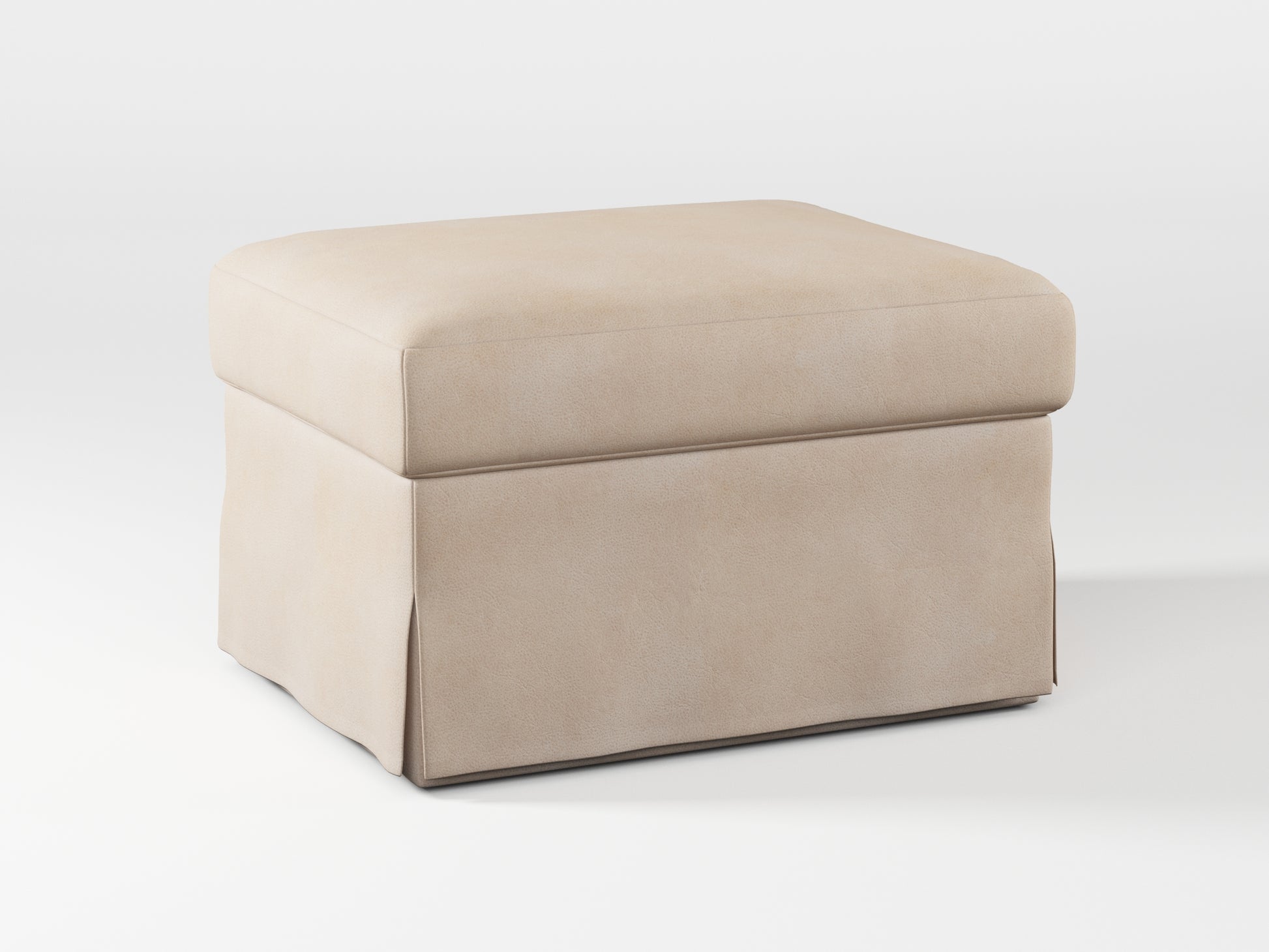 Ikea FARLOV Footstool cover made by Covereo in upholstery named ECONUBUCK Bright