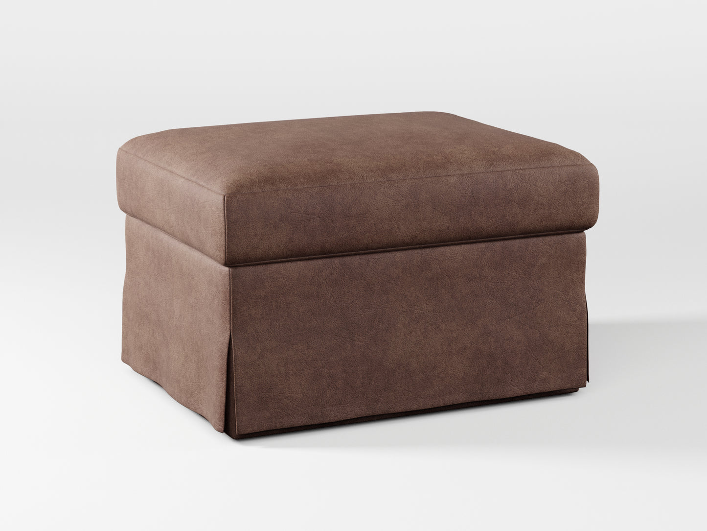 Ikea FARLOV Footstool cover made by Covereo in upholstery named ECONUBUCK Dark