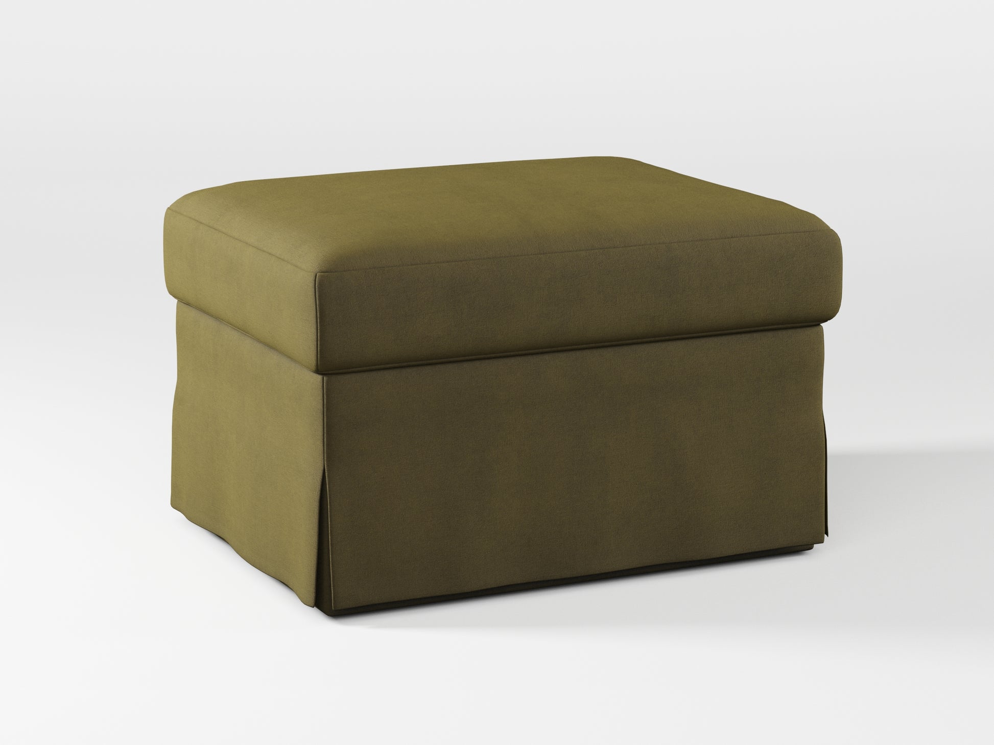 Ikea FARLOV Footstool cover made by Covereo in upholstery named OMON Boho Green