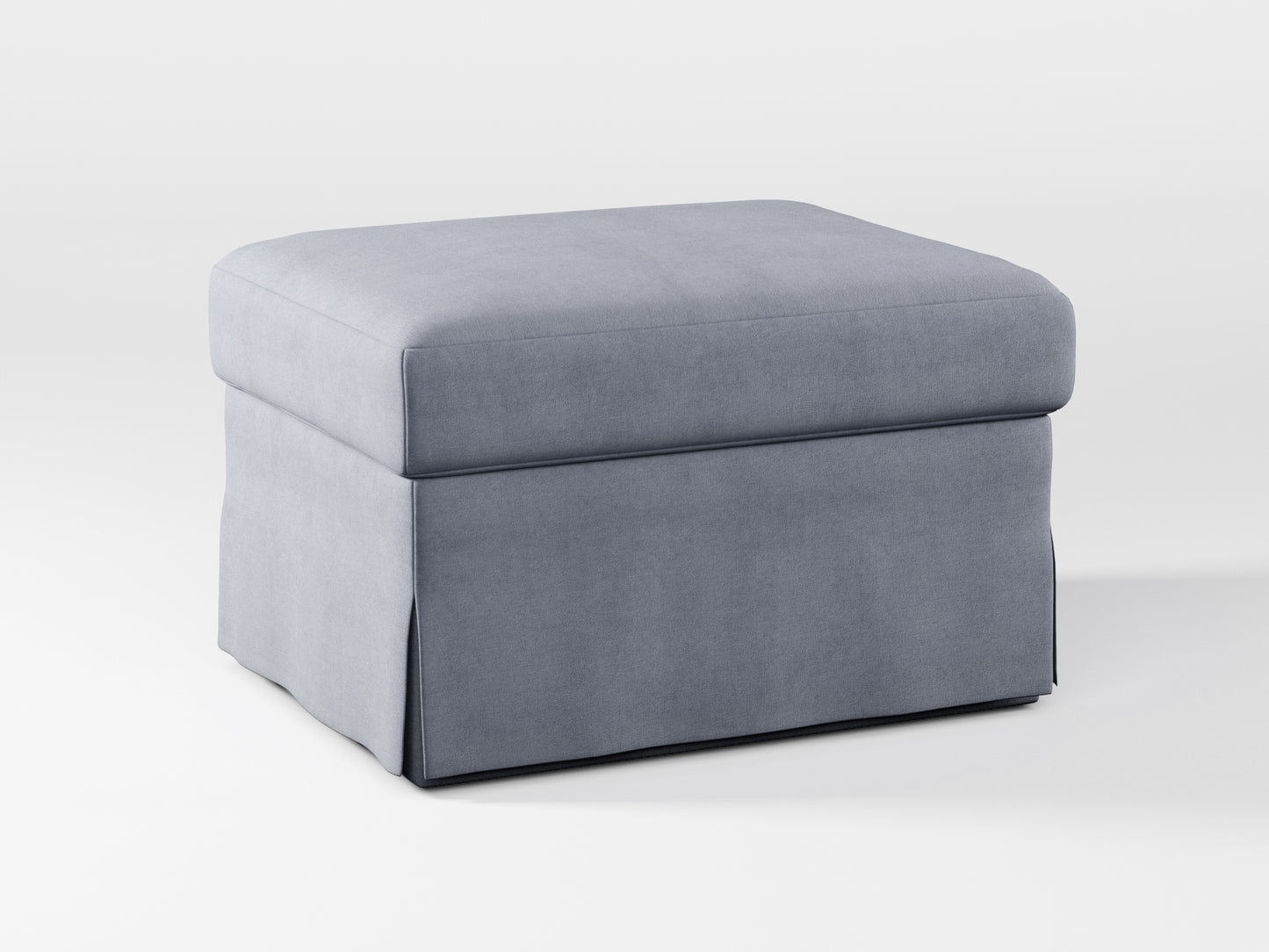 Ikea FARLOV Footstool cover made by Covereo in upholstery named OMON Industrial Grey