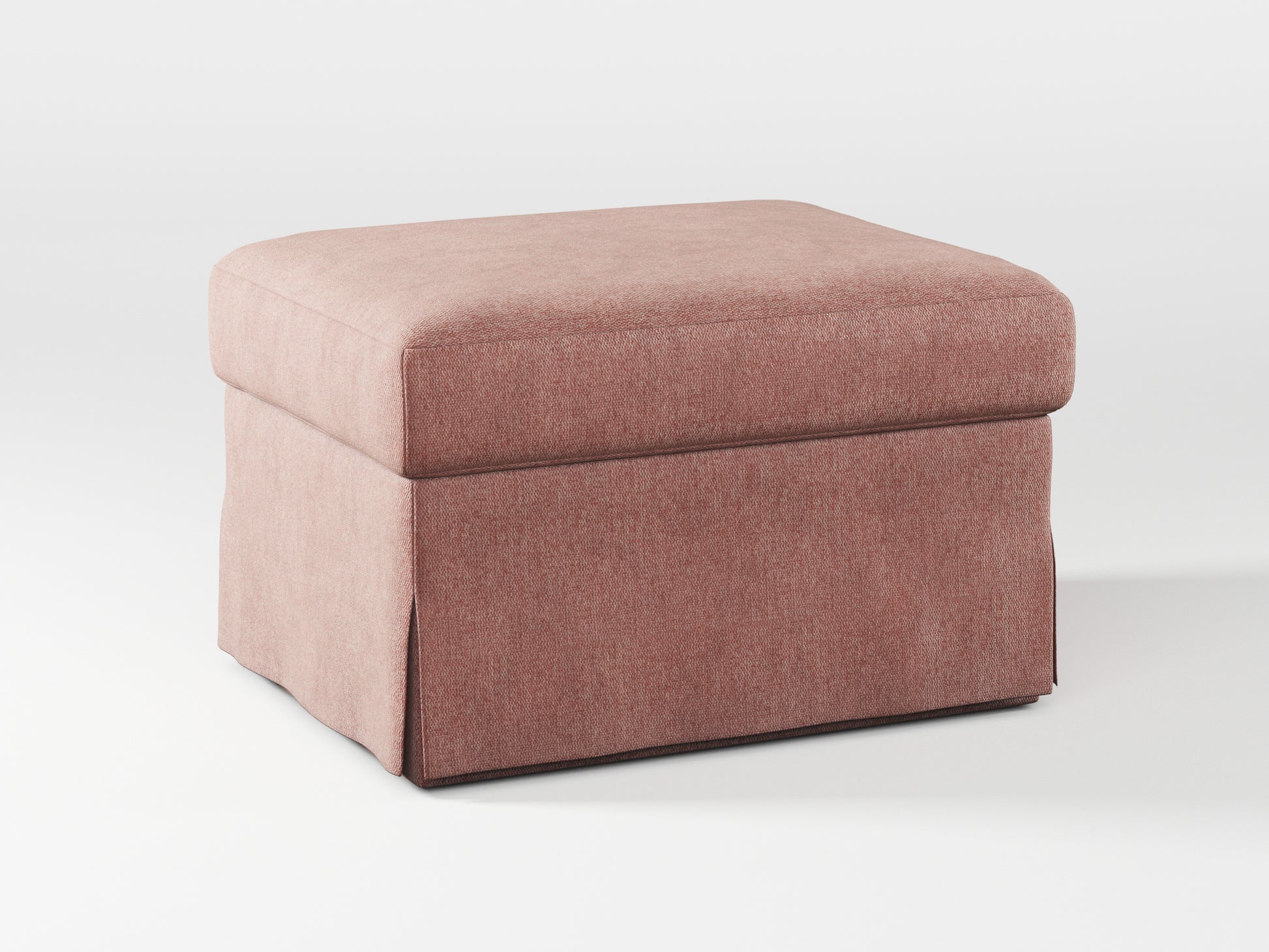 Ikea FARLOV Footstool cover made by Covereo in upholstery named MONTANA Pink Stone