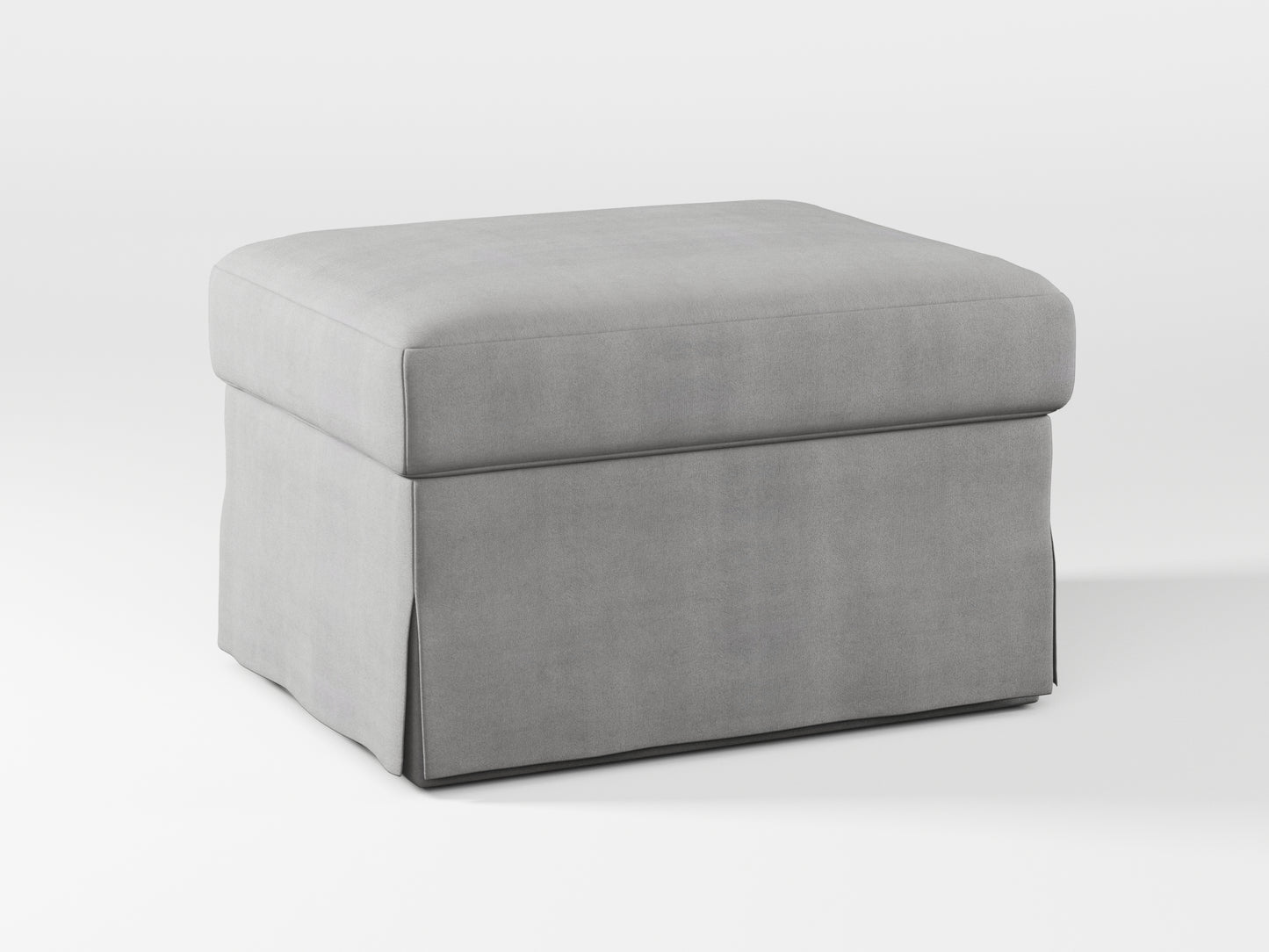 Ikea FARLOV Footstool cover made by Covereo in upholstery named TUNSO Grey Two