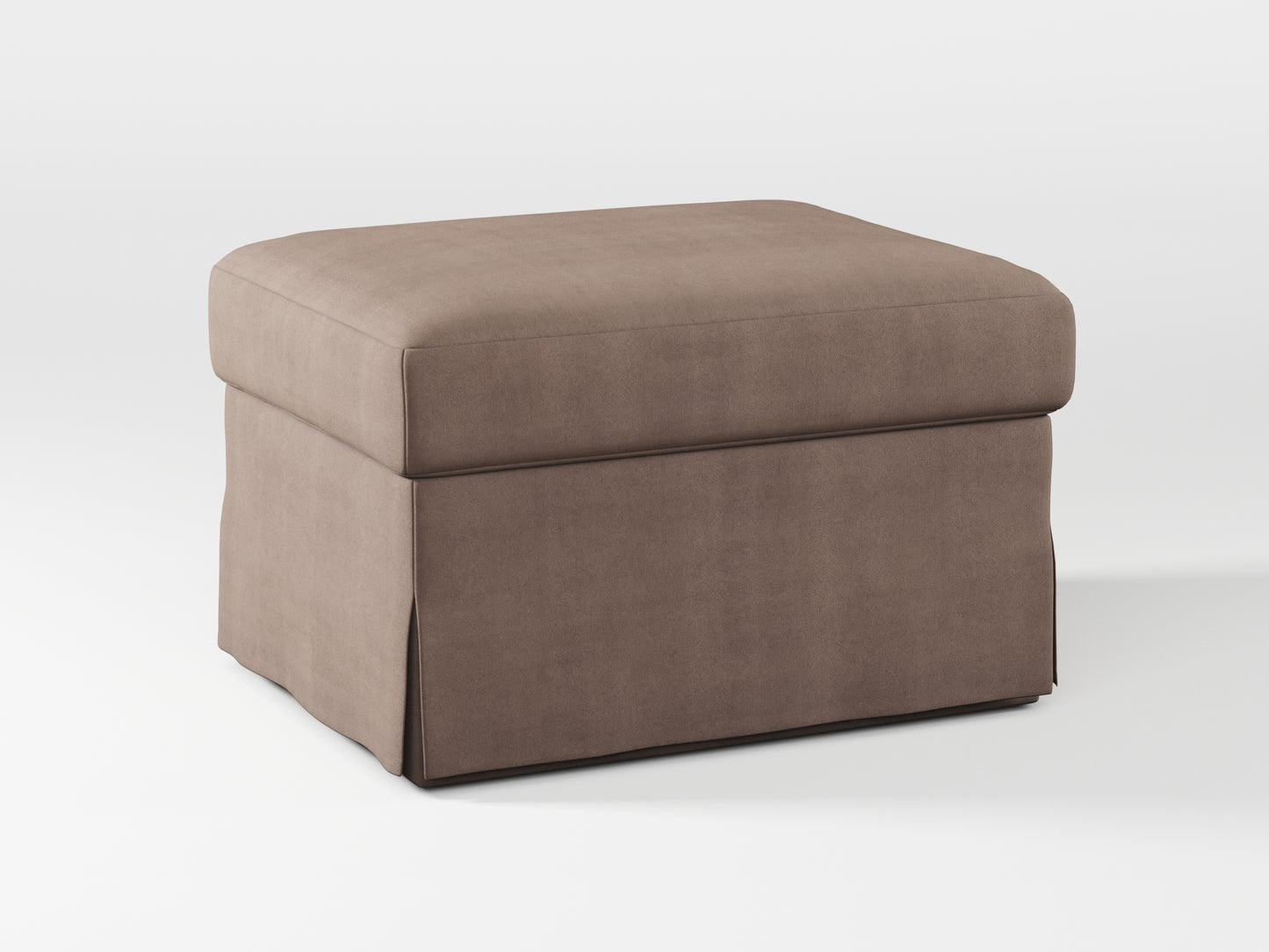 Ikea FARLOV Footstool cover made by Covereo in upholstery named TUNSO Nude Five