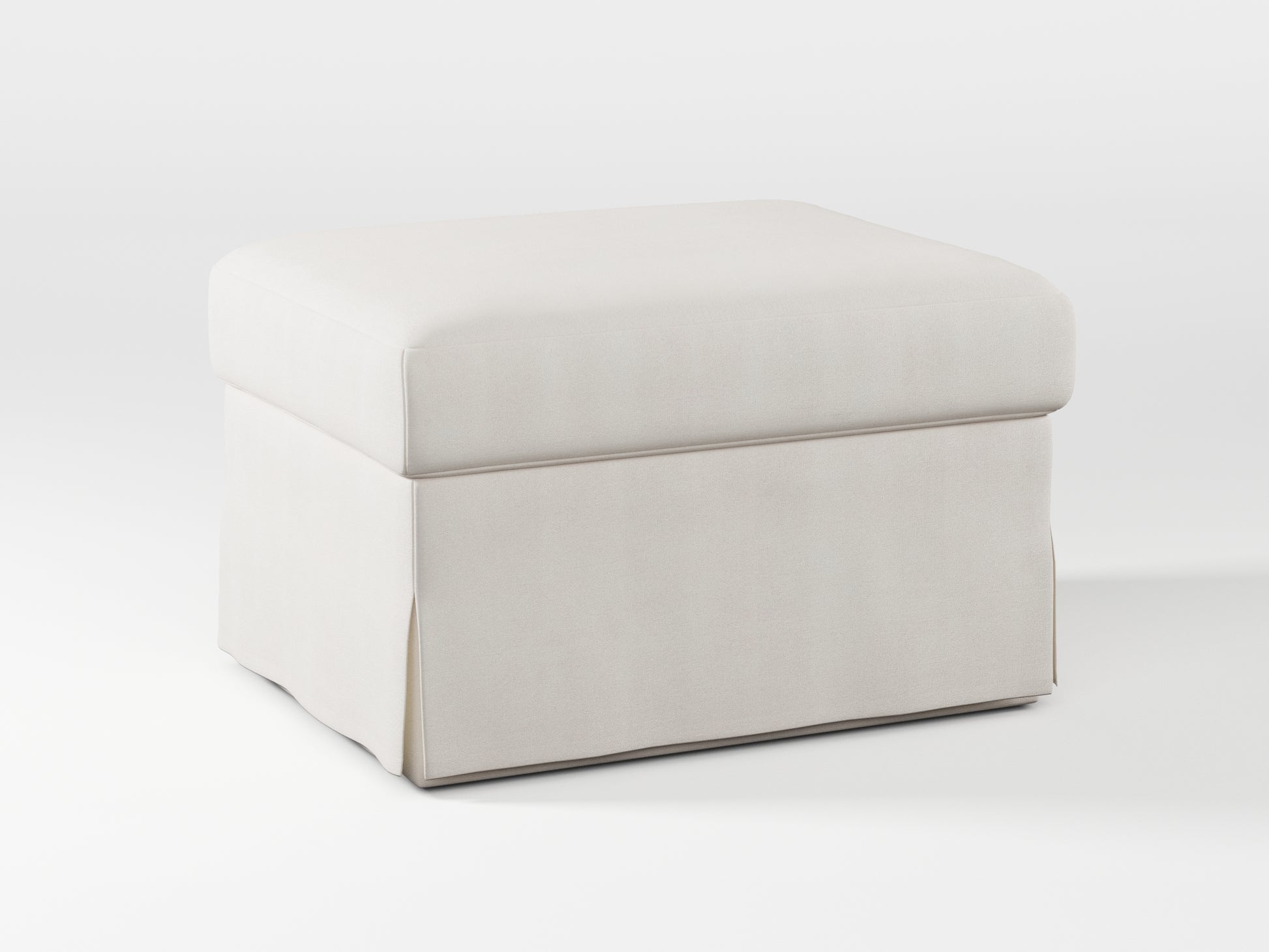 Ikea FARLOV Footstool cover made by Covereo in upholstery named TUNSO Nude One