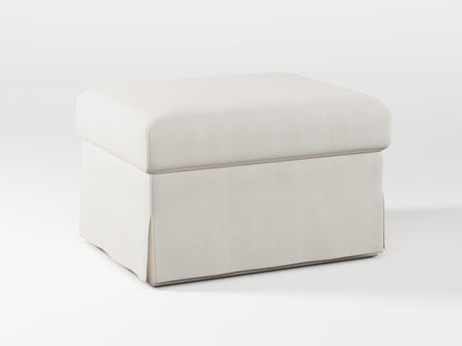 Ikea FARLOV Footstool cover made by Covereo in upholstery named TUNSO Nude One