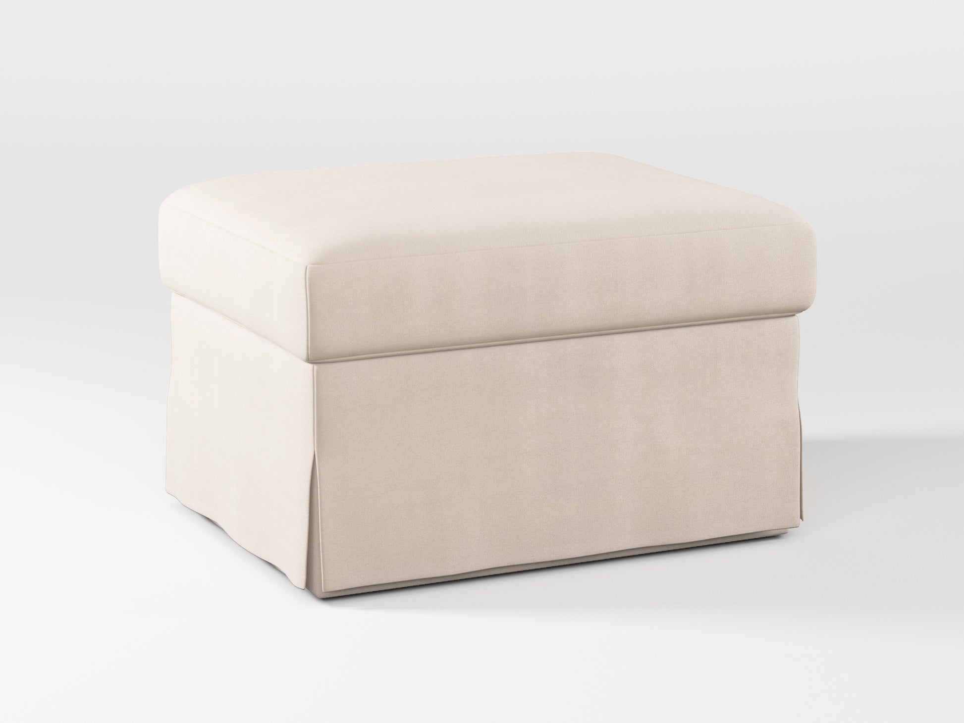 Ikea FARLOV Footstool cover made by Covereo in upholstery named TUNSO Nude Two