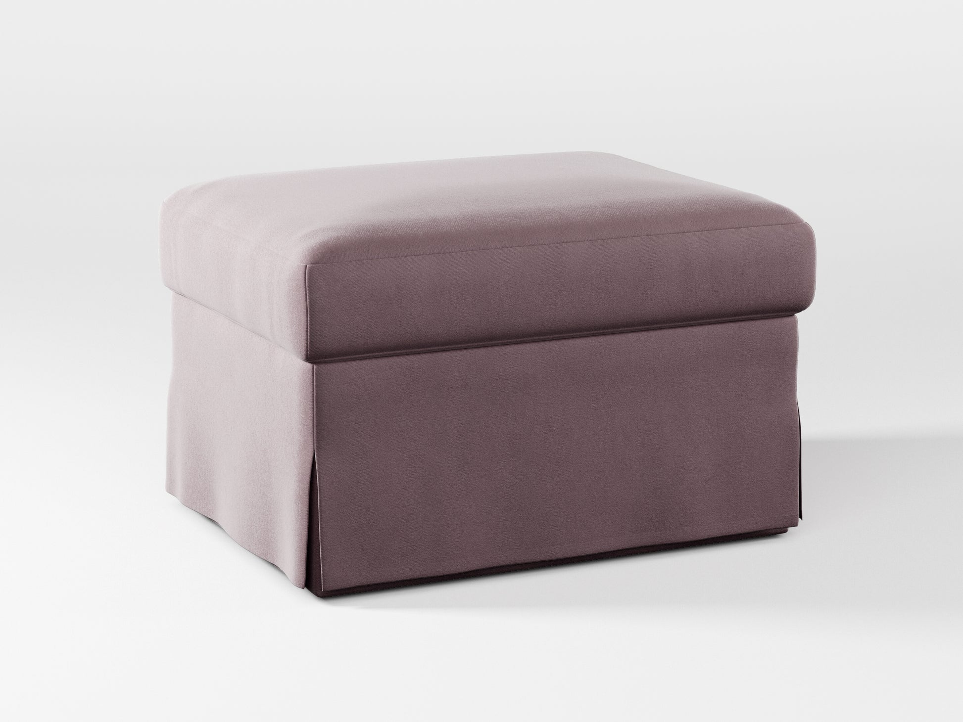 Ikea FARLOV Footstool cover made by Covereo in upholstery named VELVET Peaceful Lily