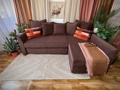 Ikea HOLMSUND Corner sofa-bed cover (with 5 pillows covers)