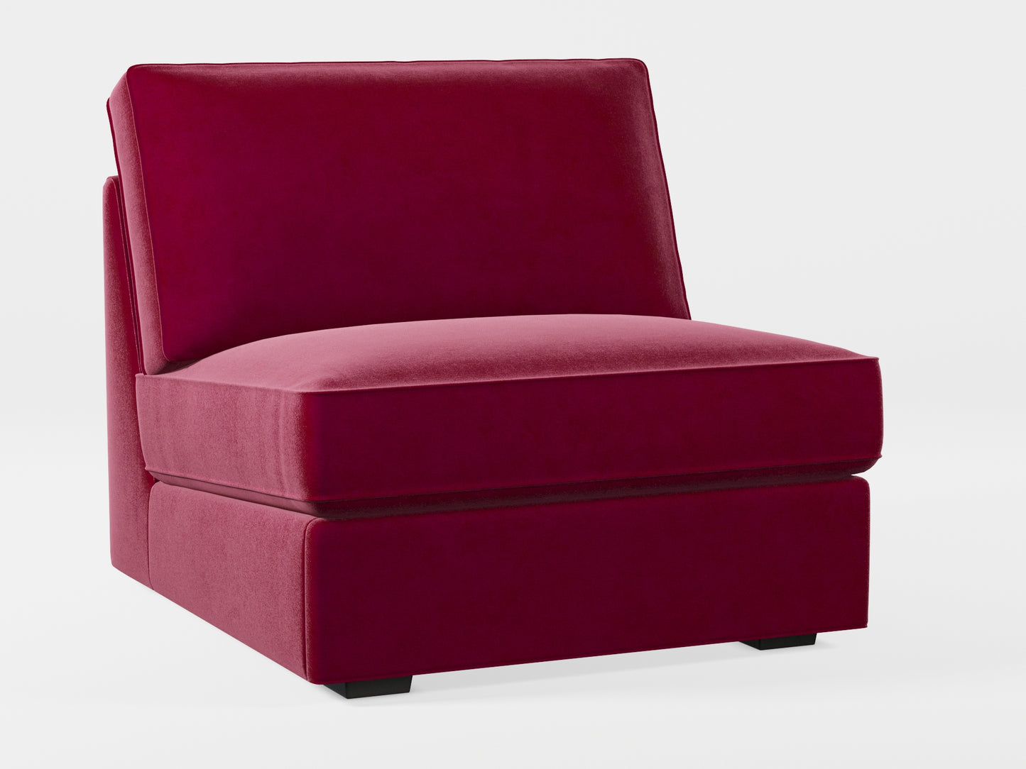 Ikea KIVIK 1-seat sofa-bed made by Covereo in upholstery named VELVET Beetroot Cocktail