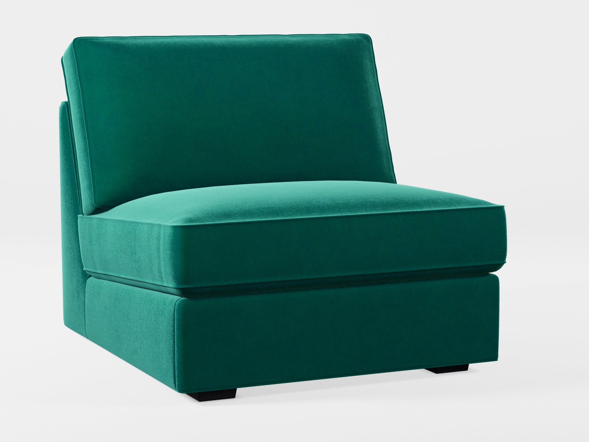 Ikea KIVIK 1-seat sofa-bed made by Covereo in upholstery named VELVET Dark Teal