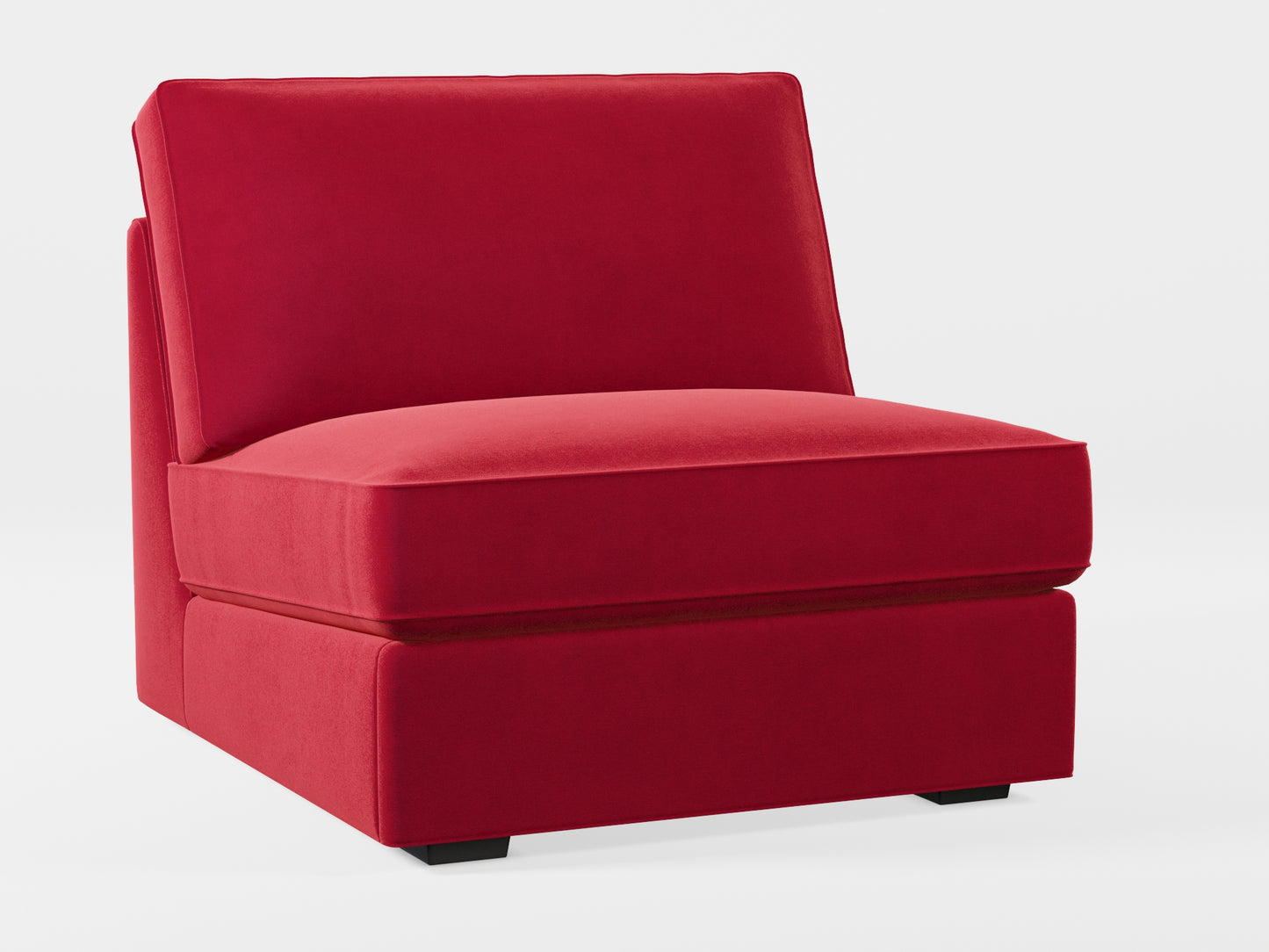 Ikea KIVIK 1-seat sofa-bed made by Covereo in upholstery named VELVET Intense Red