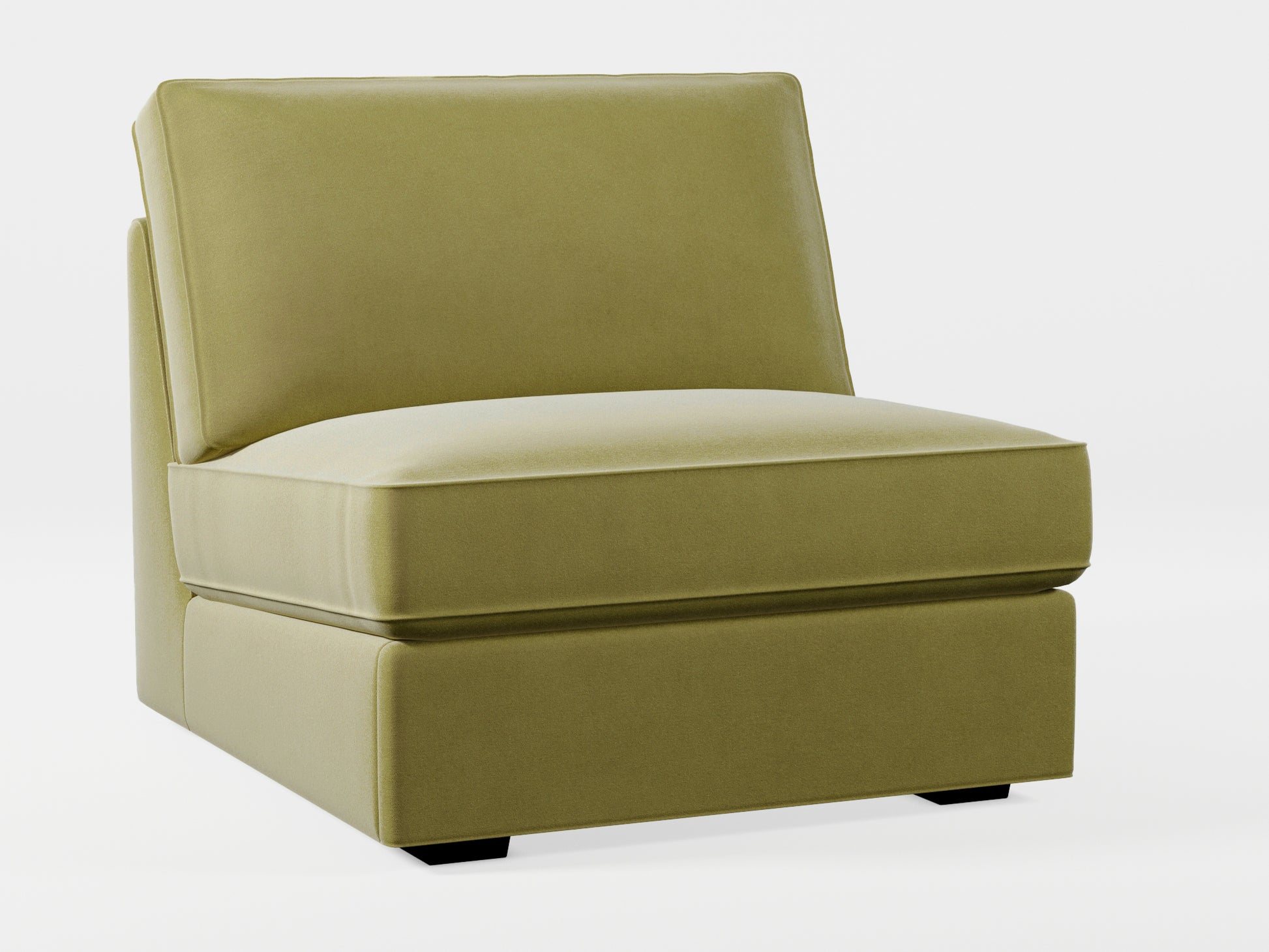 Ikea KIVIK 1-seat sofa-bed made by Covereo in upholstery named VELVET Olive Dream