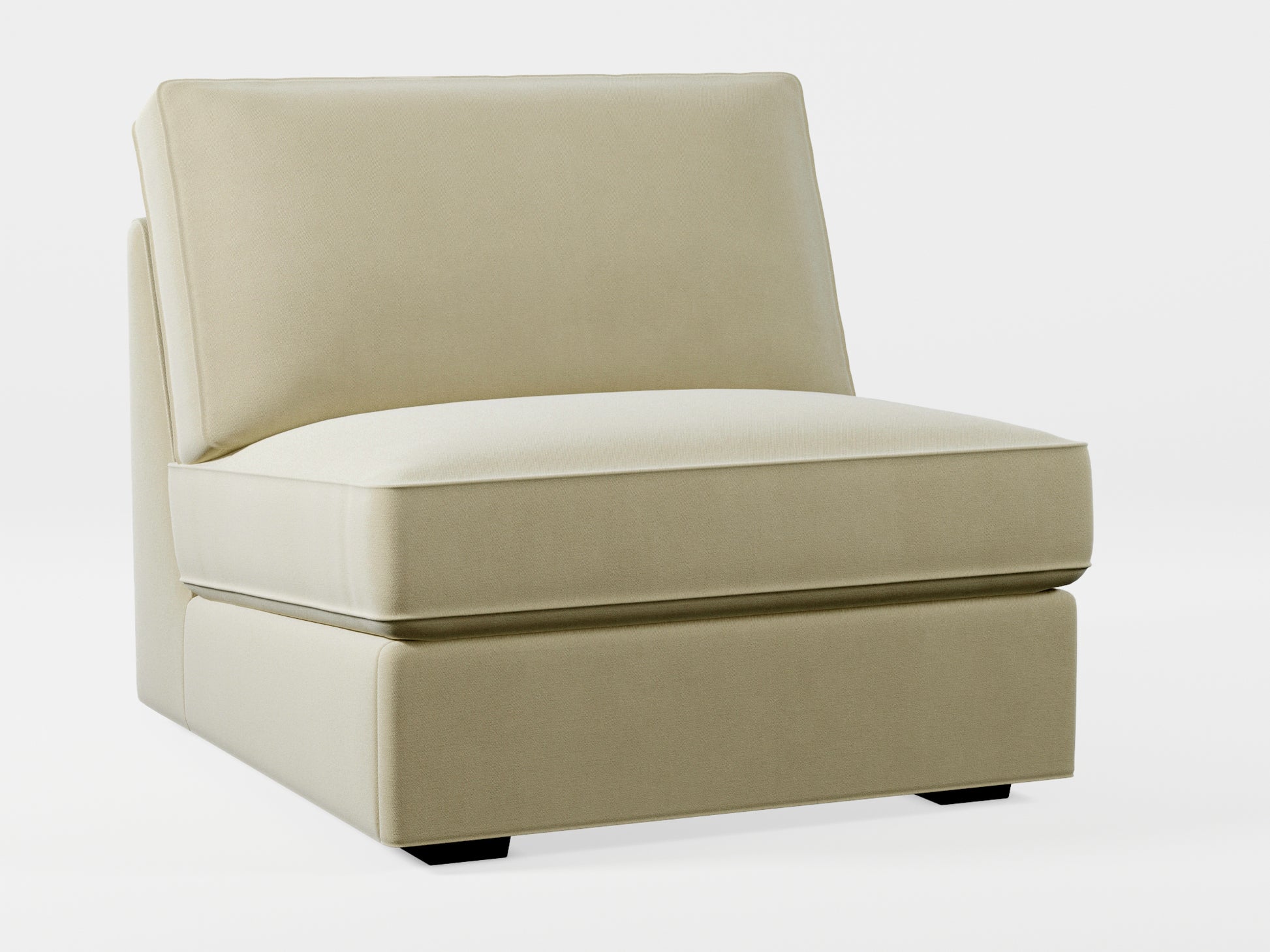 Ikea KIVIK 1-seat sofa-bed made by Covereo in upholstery named VELVET Pearl Cream