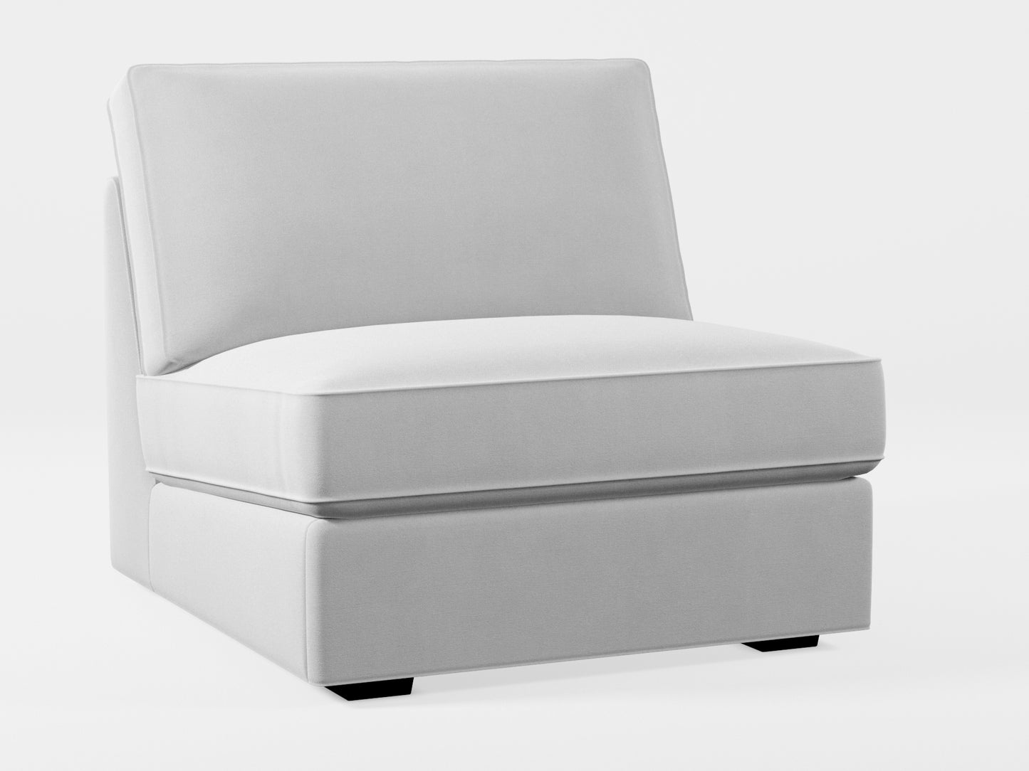 Ikea KIVIK 1-seat sofa-bed made by Covereo in upholstery named VELVET Queen of Ice