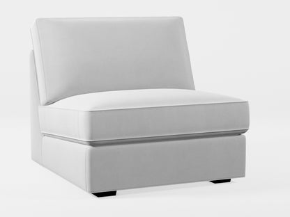 Ikea KIVIK 1-seat sofa-bed made by Covereo in upholstery named VELVET Queen of Ice