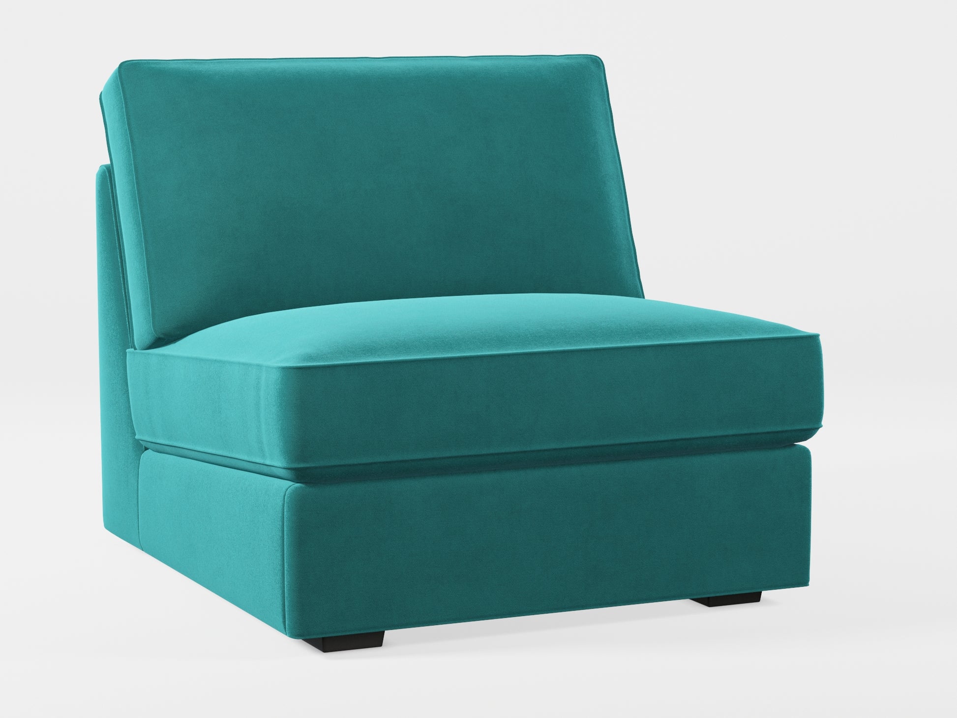 Ikea KIVIK 1-seat sofa-bed made by Covereo in upholstery named VELVET Turquoise Twist