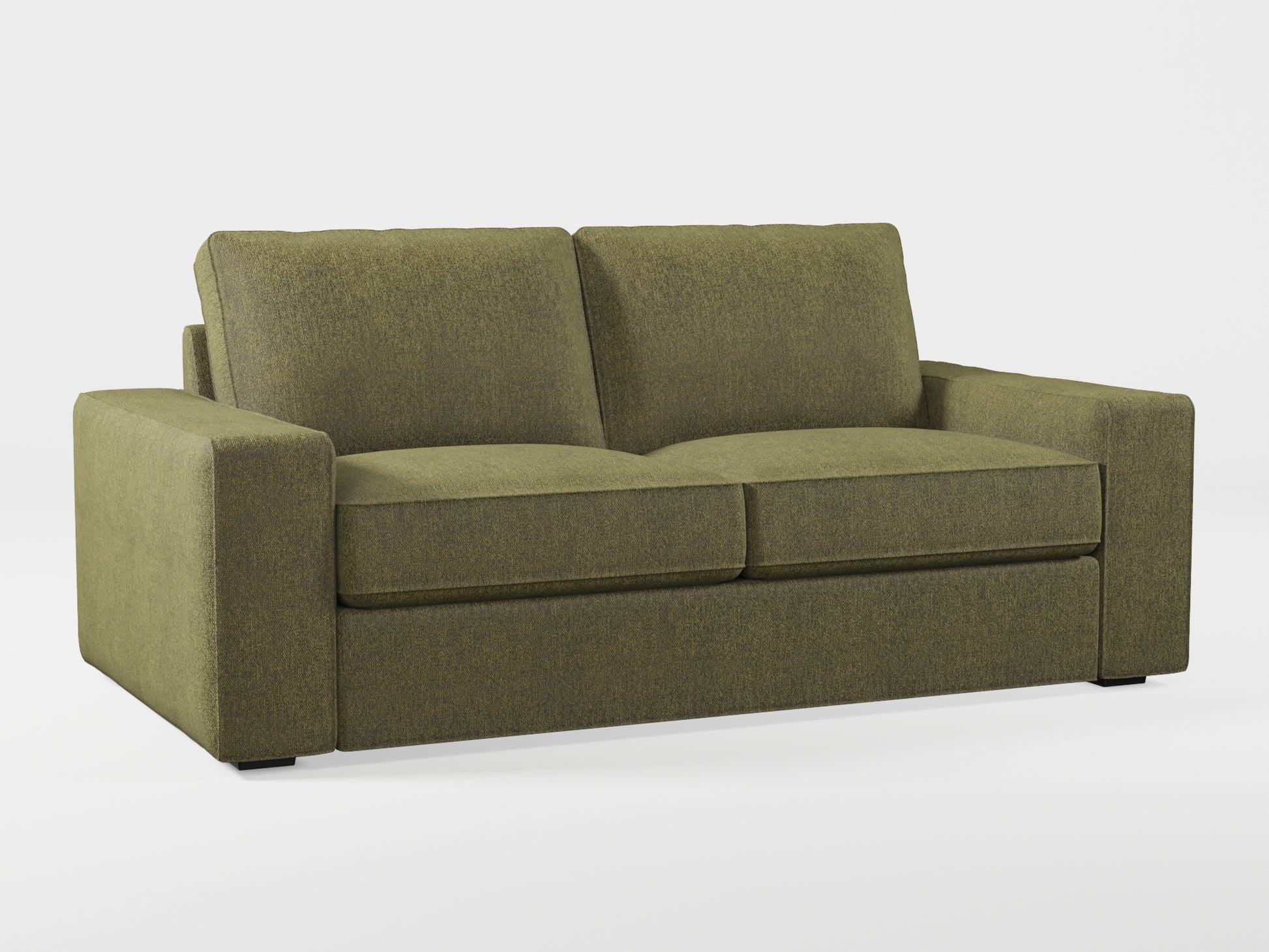 Ikea KIVIK 2-seat sofa cover made by Covereo in upholstery named MONTANA Khaki