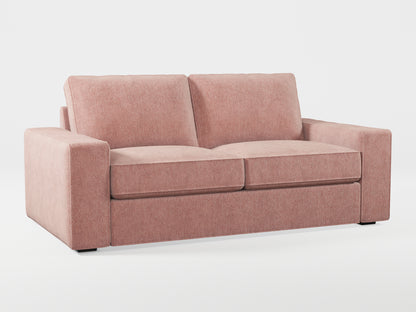 Ikea KIVIK 2-seat sofa cover made by Covereo in upholstery named MONTANA Pink Stone