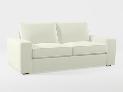 Ikea KIVIK 2-seat sofa cover made by Covereo in upholstery named PECADLY Ivory Touch