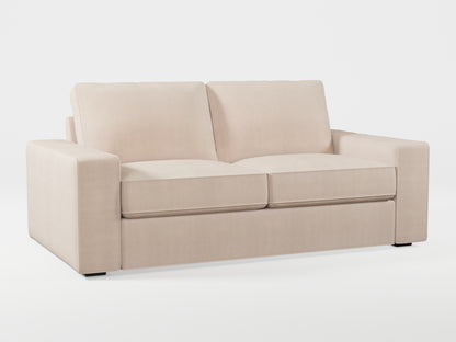 Ikea KIVIK 2-seat sofa cover made by Covereo in upholstery named TUNSO Nude Four