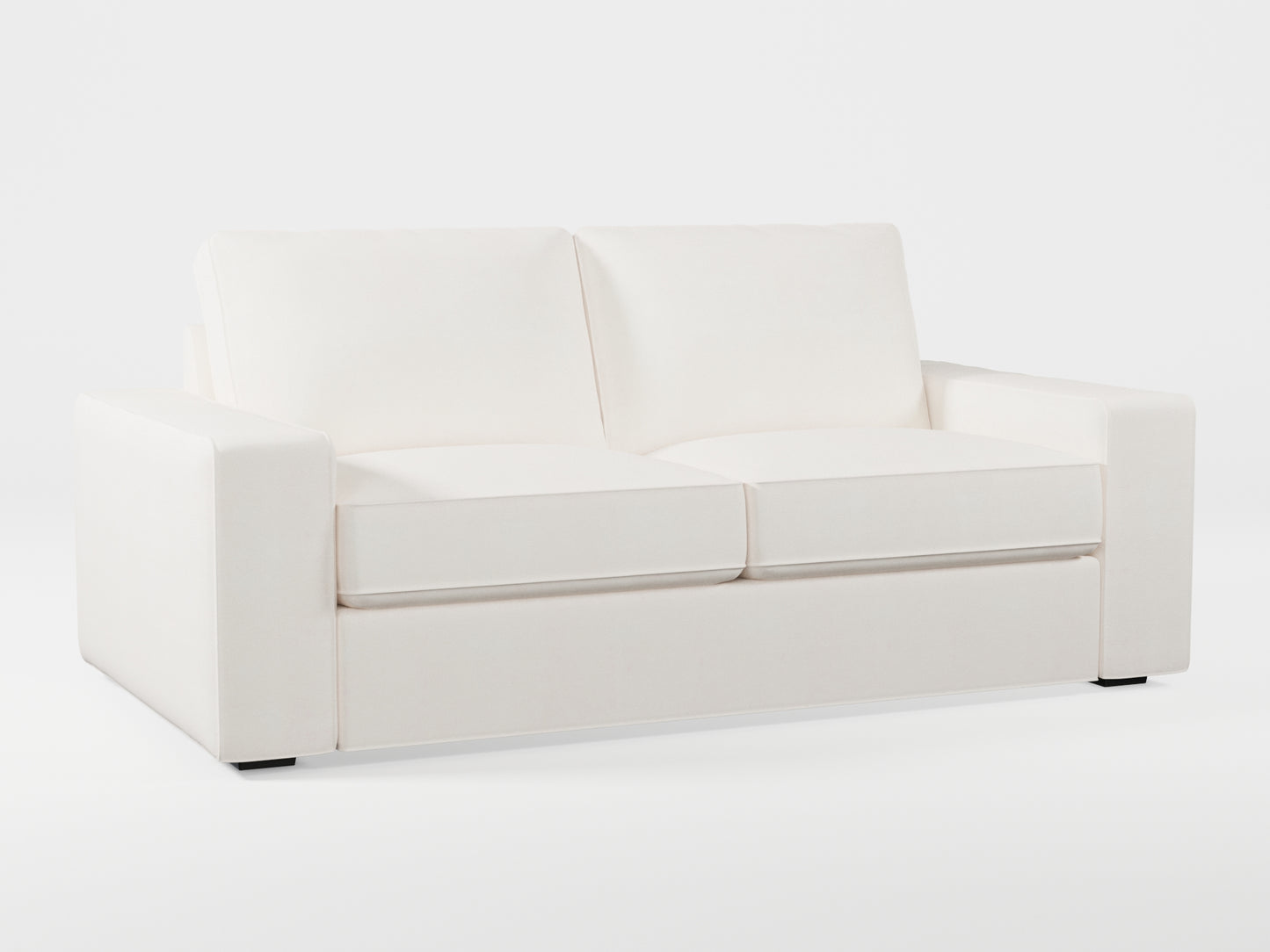 Ikea KIVIK 2-seat sofa cover made by Covereo in upholstery named TUNSO Nude One