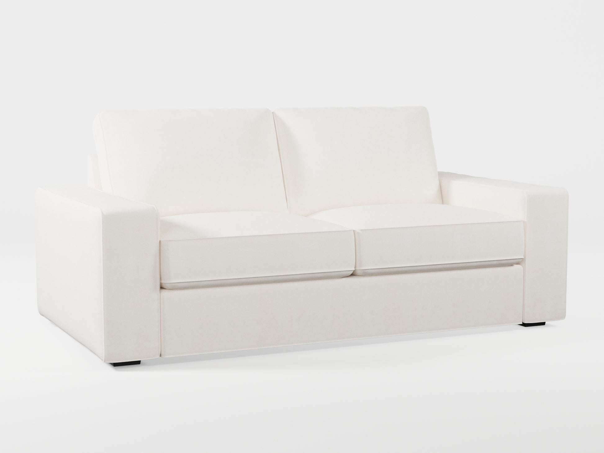 Ikea KIVIK 2-seat sofa cover made by Covereo in upholstery named TUNSO Nude One