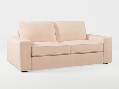 Ikea KIVIK 2-seat sofa cover made by Covereo in upholstery named TUNSO Nude Three