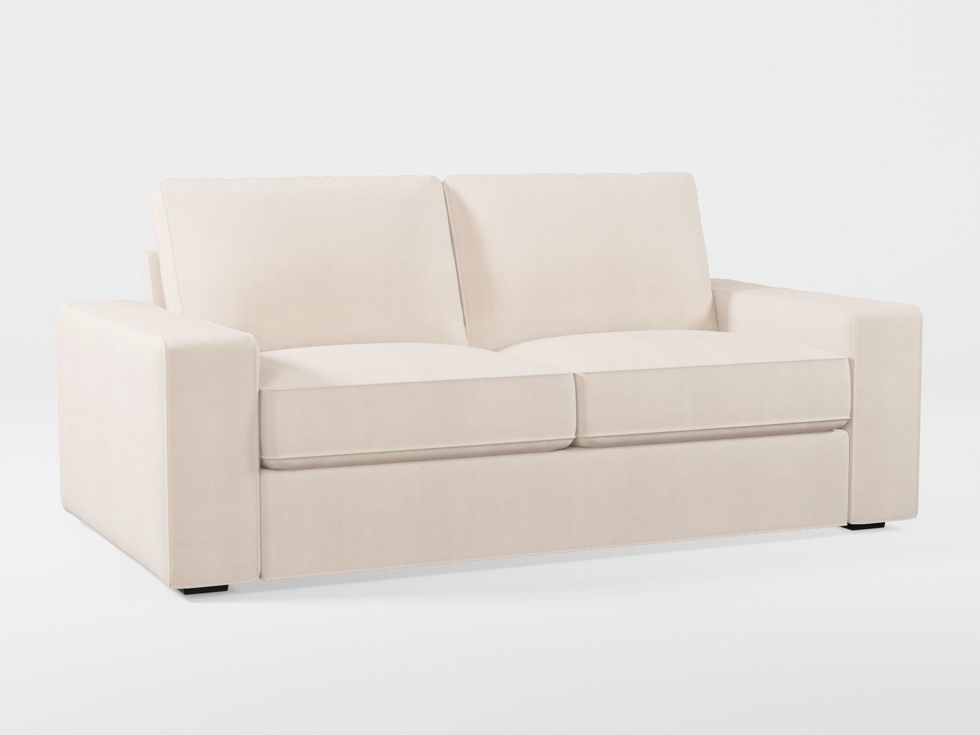 Ikea KIVIK 2-seat sofa cover made by Covereo in upholstery named TUNSO Nude Two